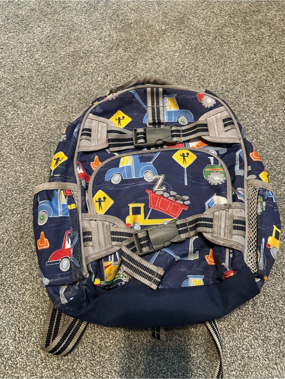 Pottery Barn Kids Navy Construction Truck Backpack Kinder